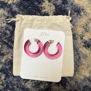 Jcrew clear purple hoop earrings